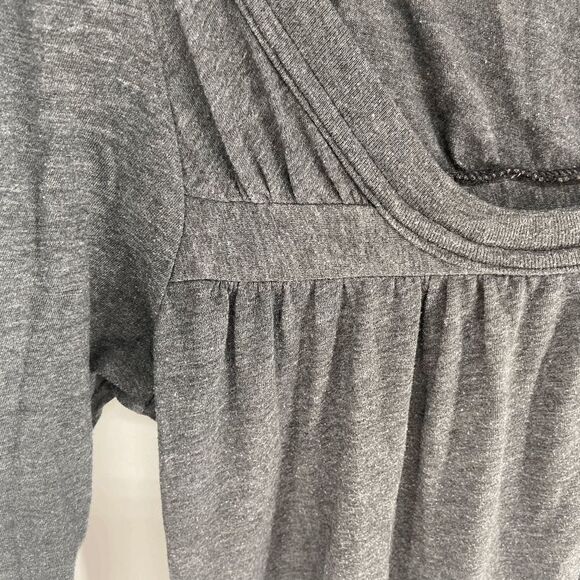 LAmade Women's Gray Scoop Neck 3/4 Sleeve Long Blouse Size Small - Picture 4 of 5